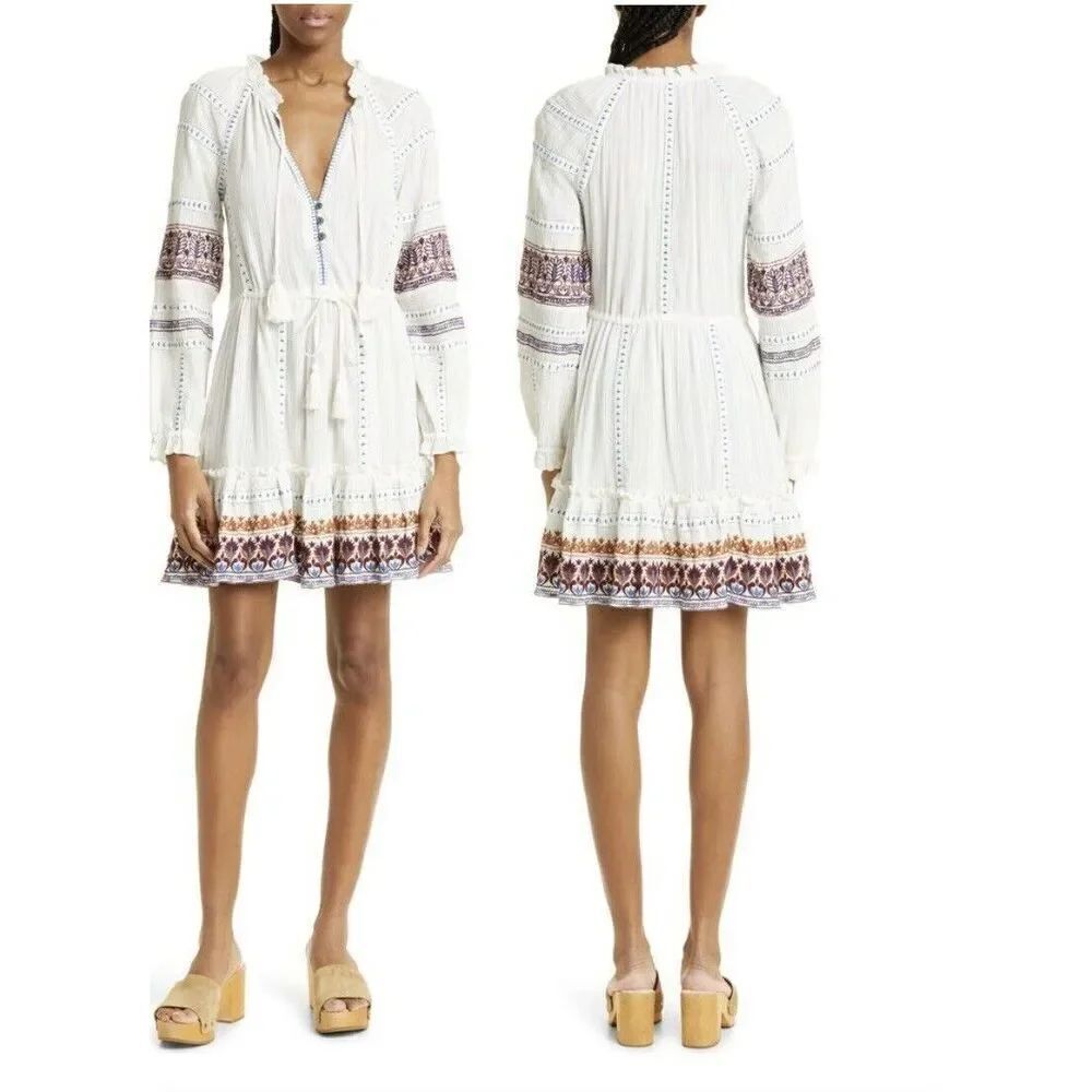 Veronica Beard Danica Long Sleeve Cotton Cover-Up Dress Size XS
